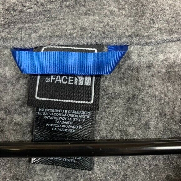 The North Face Youth L 14/16 Fleece Sweatshirt Two Tone Gray Full Zip Logo - Picture 3 of 16